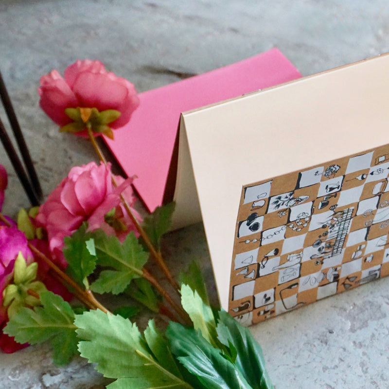 ZIGZAGANT NOTEBOOK, silver & pink