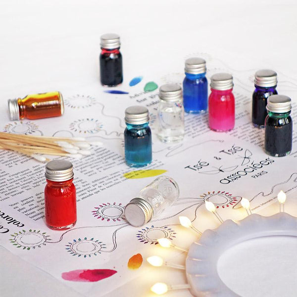 flacon d'encre de couleur pour personnaliser la fleur de givre - tsé tsé