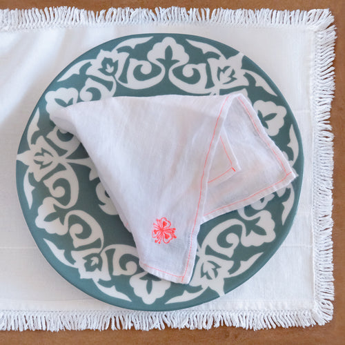 GRANDE ASSIETTE SAMARKAND, bleu-gris