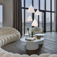 LARGE CORNETTE IN SUSPENSION, shiny or matte porcelain