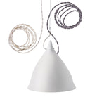 Grande lampe Cornette suspension en porcelaine mate