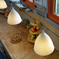 SUSPENSION CORNETTE, shiny or matt porcelain