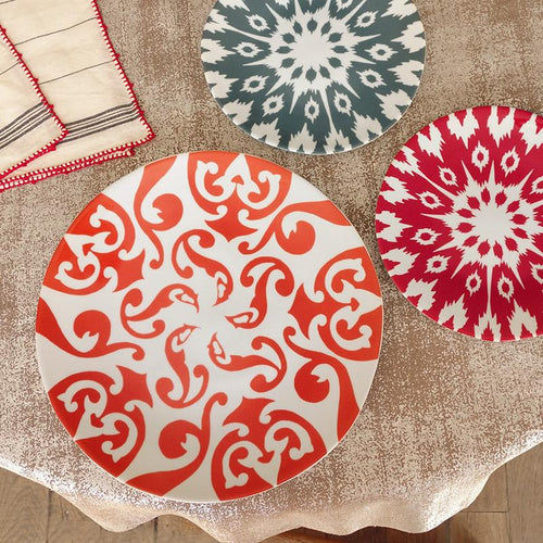 assiettes en porcelaine colorées à motifs d'inspiration ouzbek - tsé tsé